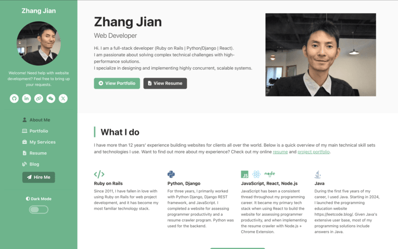 Like.dev Homepage Example