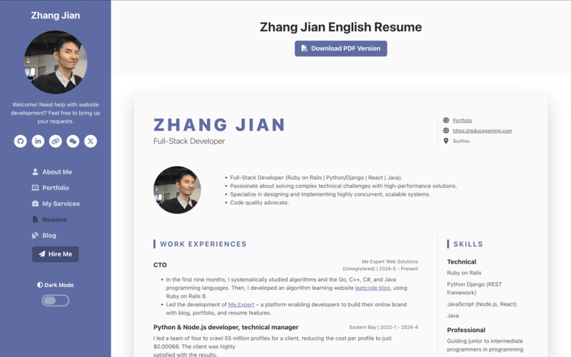 Professional Resume Layout